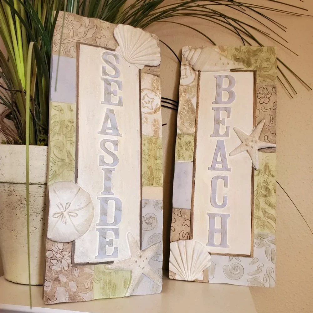 Beach and Seaside Hanging Wall Art Plaques